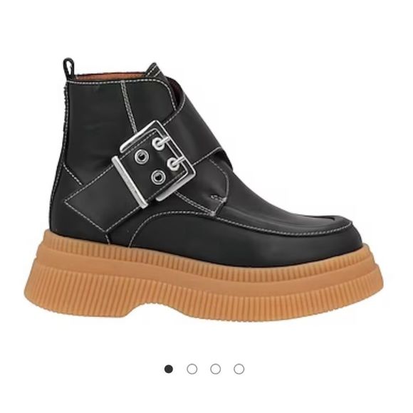 Ganni Black Buckle Boots - Picture 1 of 5
